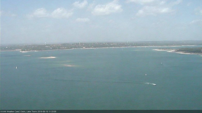 Lake Travis webcam, June 10, 2018 10:35 AM CT