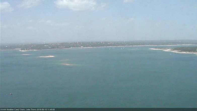 Lake Travis webcam, June 10, 2018 10:50 AM CT