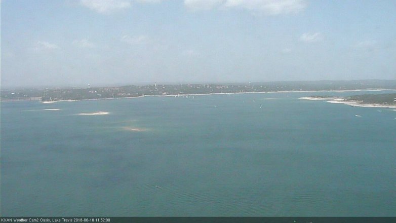 Lake Travis webcam, June 10, 2018 10:55 AM CT