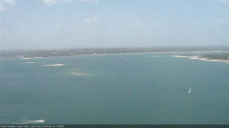 Lake Travis webcam, June 10, 2018 11:00 AM CT