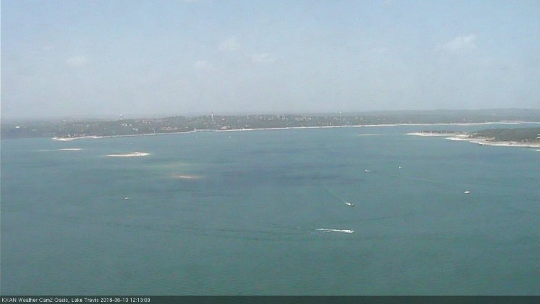 Lake Travis webcam, June 10, 2018 11:15 AM CT