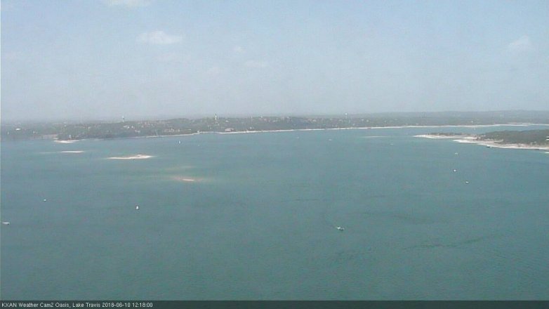 Lake Travis webcam, June 10, 2018 11:20 AM CT