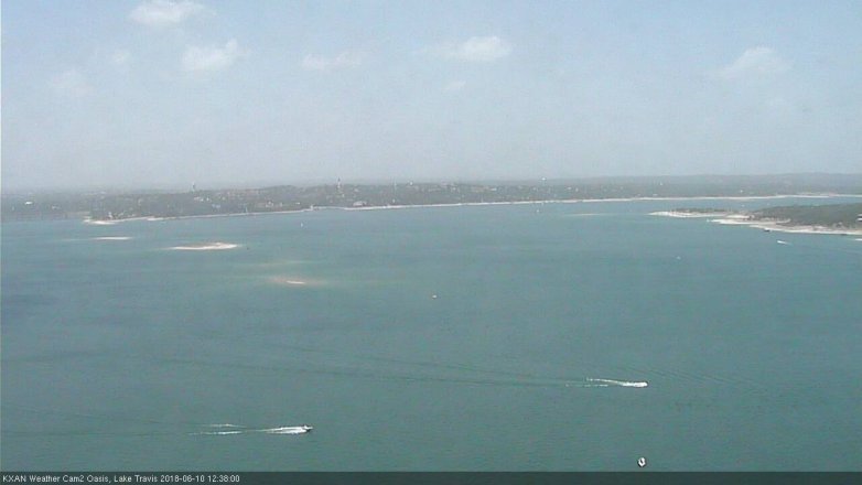 Lake Travis webcam, June 10, 2018 11:40 AM CT
