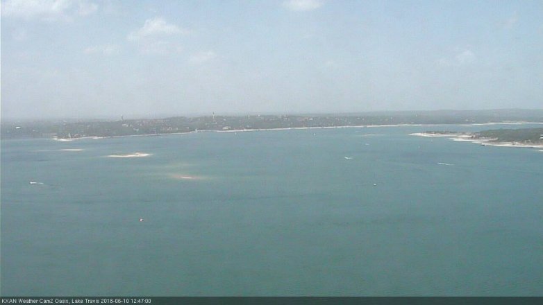 Lake Travis webcam, June 10, 2018 11:50 AM CT