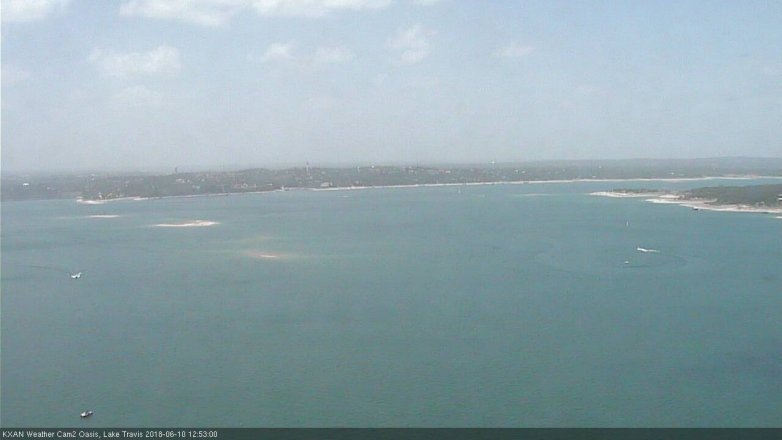 Lake Travis webcam, June 10, 2018 11:55 AM CT
