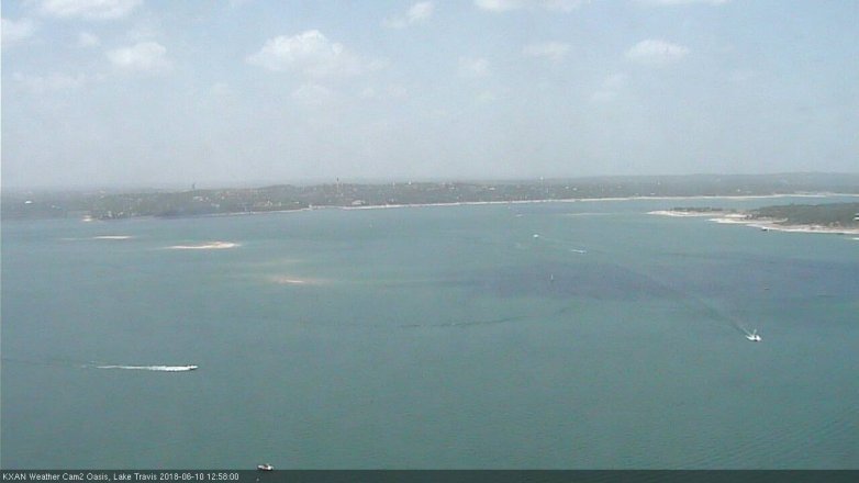 Lake Travis webcam, June 10, 2018 12:00 PM CT