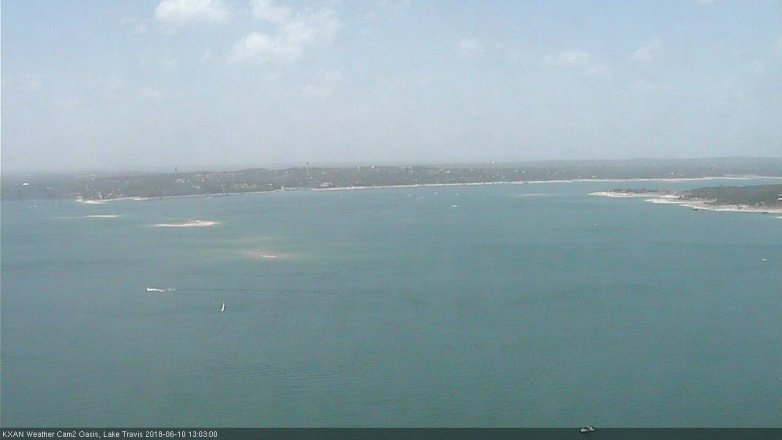 Lake Travis webcam, June 10, 2018 12:05 PM CT