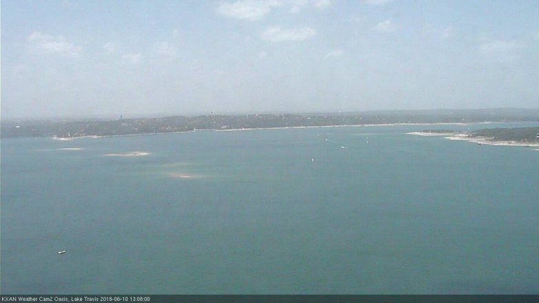 Lake Travis webcam, June 10, 2018 12:10 PM CT