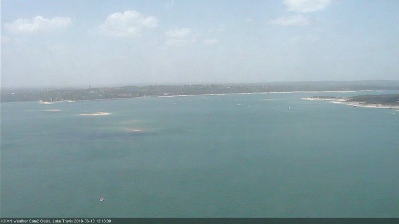 Lake Travis webcam, June 10, 2018 12:15 PM CT