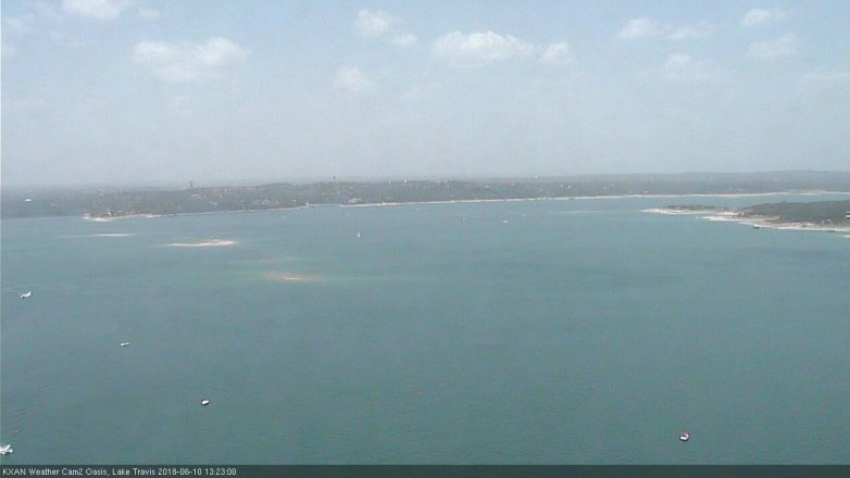 Lake Travis webcam, June 10, 2018 12:25 PM CT