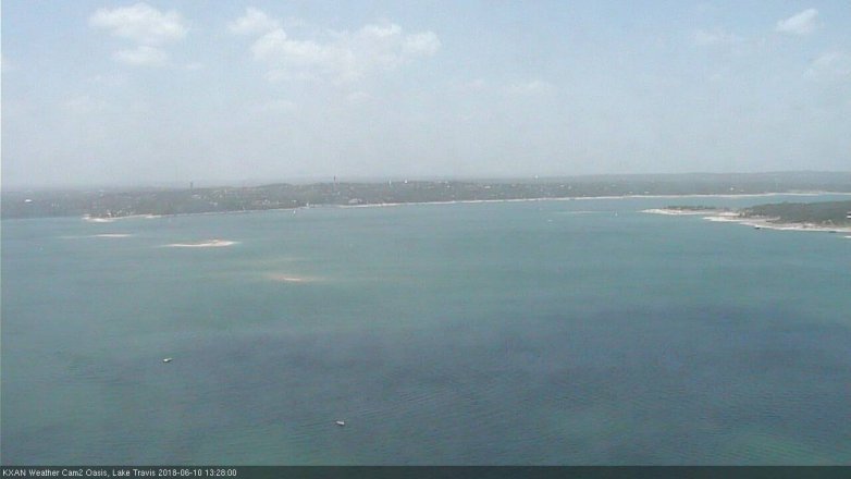 Lake Travis webcam, June 10, 2018 12:30 PM CT