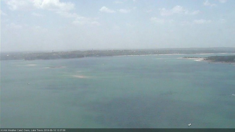 Lake Travis webcam, June 10, 2018 12:40 PM CT