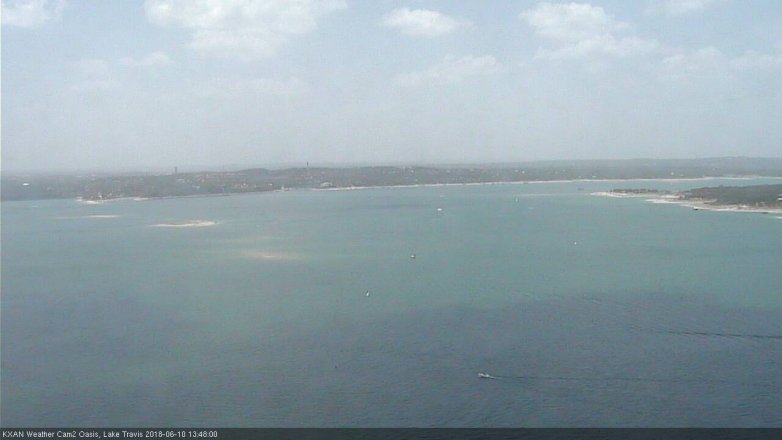 Lake Travis webcam, June 10, 2018 12:50 PM CT