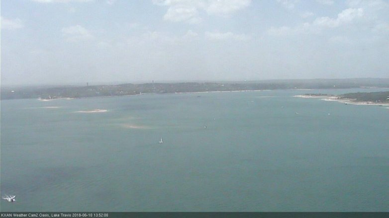 Lake Travis webcam, June 10, 2018 12:55 PM CT