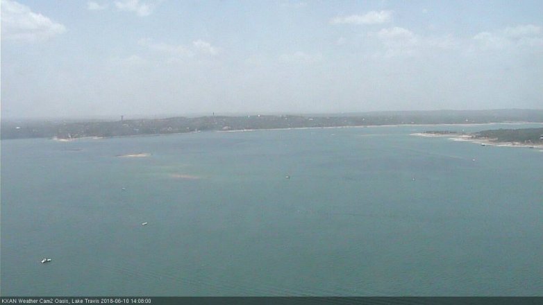 Lake Travis webcam, June 10, 2018 1:10 PM CT