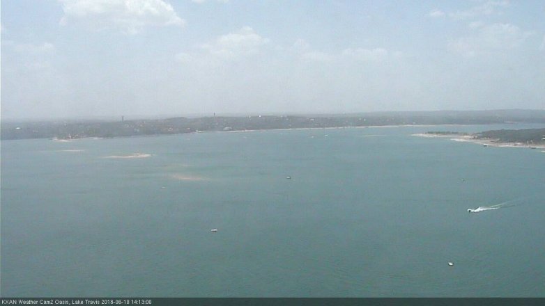 Lake Travis webcam, June 10, 2018 1:15 PM CT