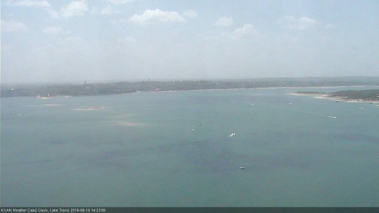 Lake Travis webcam, June 10, 2018 1:25 PM CT