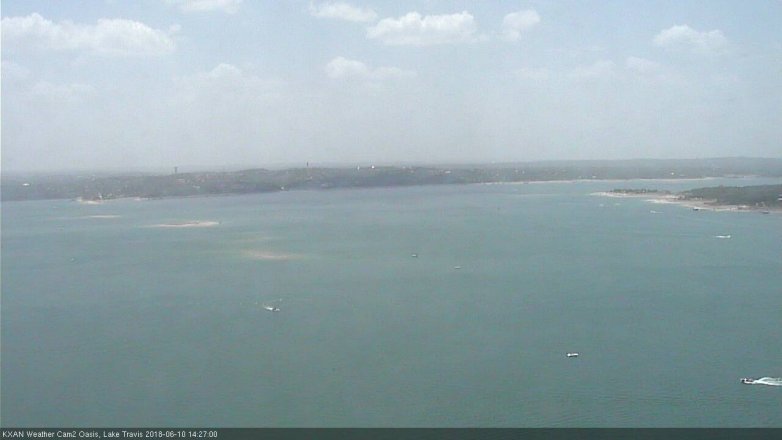 Lake Travis webcam, June 10, 2018 1:30 PM CT