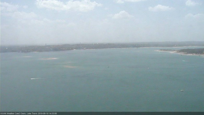 Lake Travis webcam, June 10, 2018 1:35 PM CT