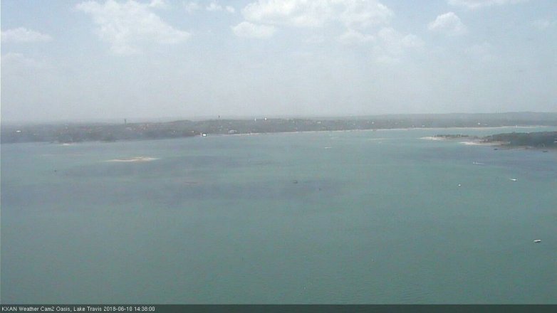 Lake Travis webcam, June 10, 2018 1:40 PM CT