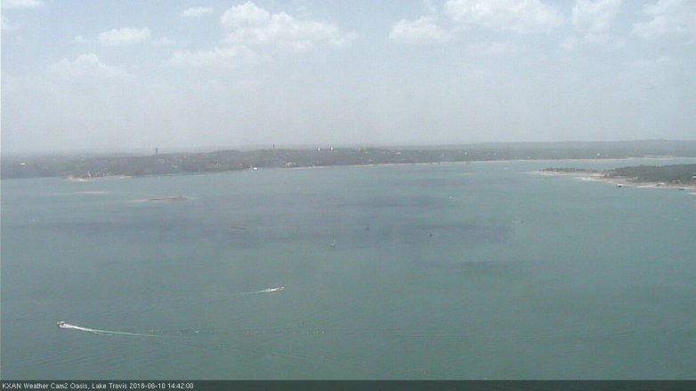 Lake Travis webcam, June 10, 2018 1:45 PM CT