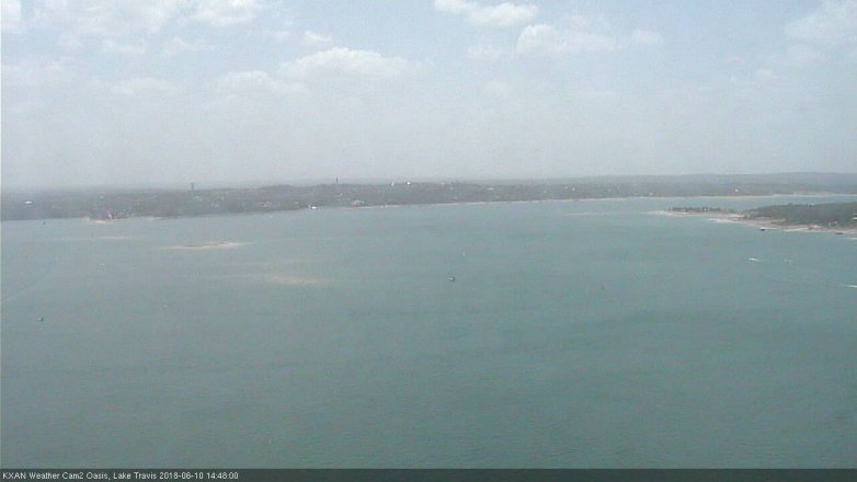 Lake Travis webcam, June 10, 2018 1:50 PM CT