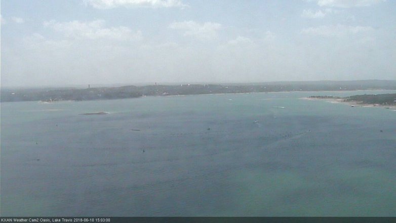 Lake Travis webcam, June 10, 2018 2:05 PM CT