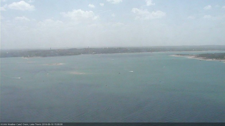 Lake Travis webcam, June 10, 2018 2:10 PM CT