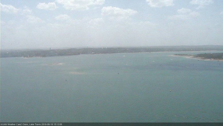 Lake Travis webcam, June 10, 2018 2:15 PM CT