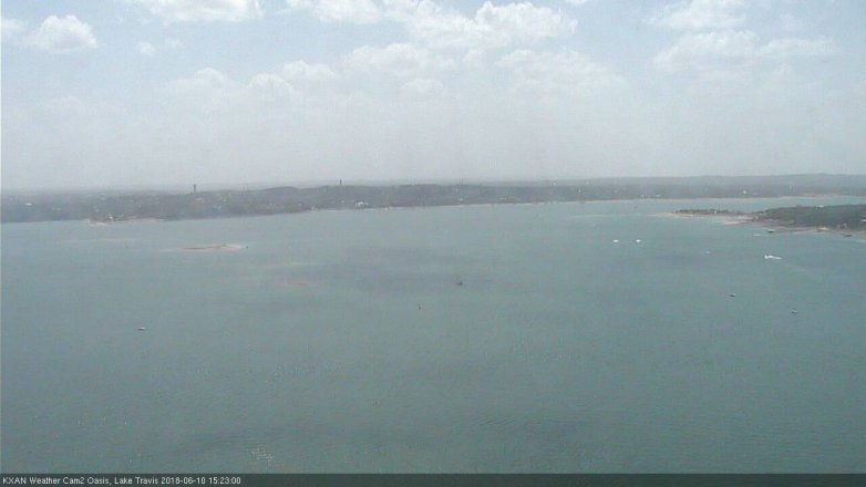 Lake Travis webcam, June 10, 2018 2:25 PM CT