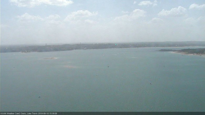 Lake Travis webcam, June 10, 2018 2:40 PM CT