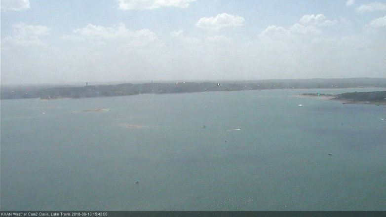 Lake Travis webcam, June 10, 2018 2:45 PM CT