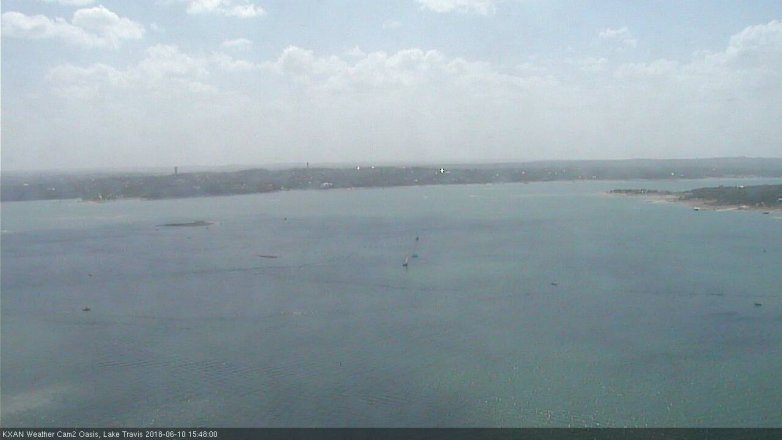 Lake Travis webcam, June 10, 2018 2:50 PM CT