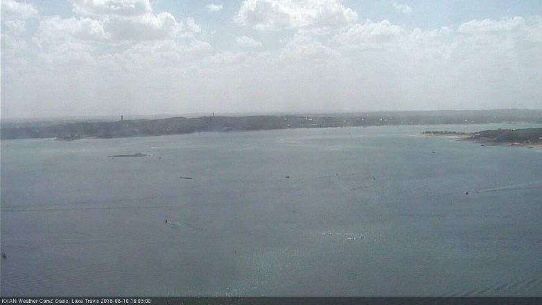 Lake Travis webcam, June 10, 2018 3:05 PM CT