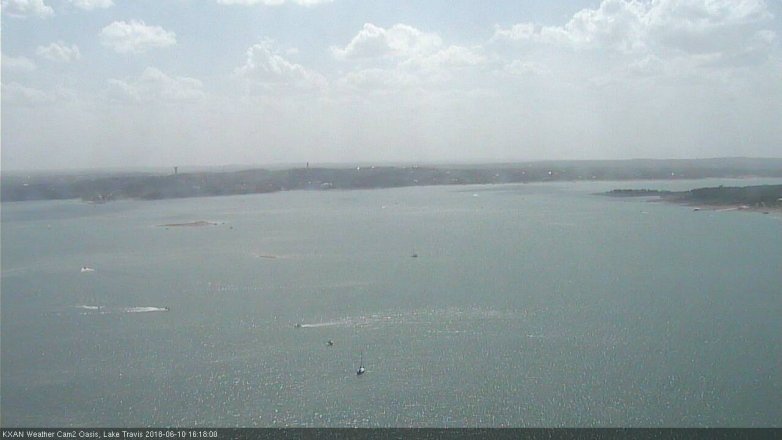 Lake Travis webcam, June 10, 2018 3:20 PM CT