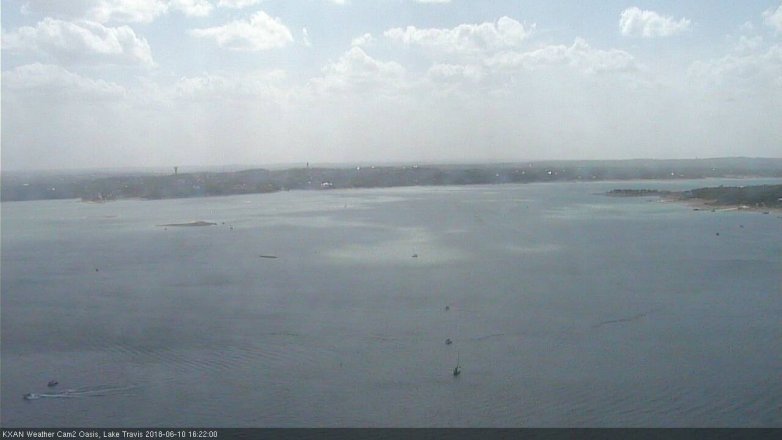 Lake Travis webcam, June 10, 2018 3:25 PM CT