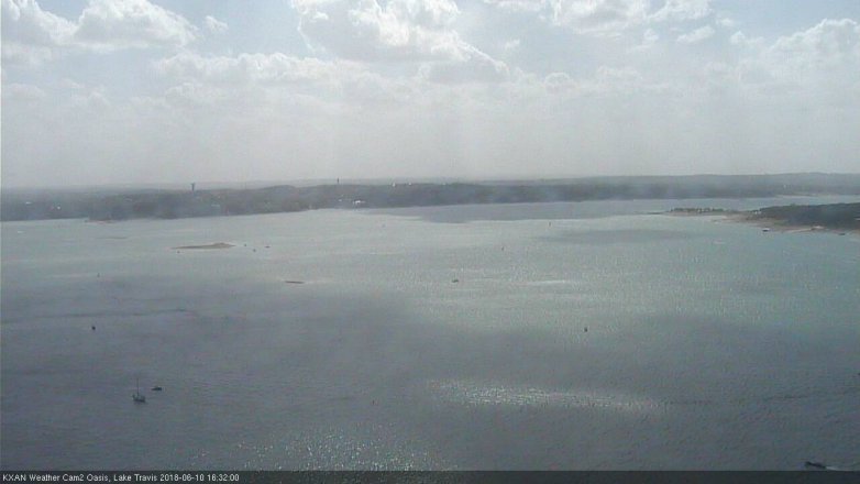 Lake Travis webcam, June 10, 2018 3:35 PM CT
