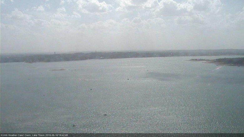 Lake Travis webcam, June 10, 2018 3:45 PM CT