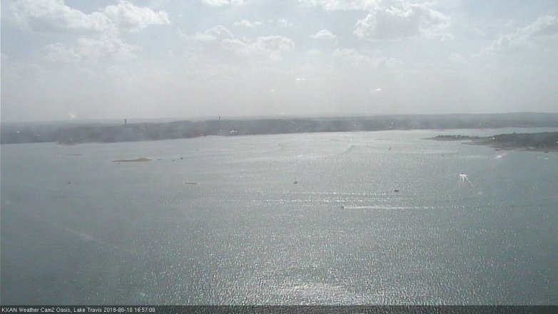 Lake Travis webcam, June 10, 2018 4:00 PM CT