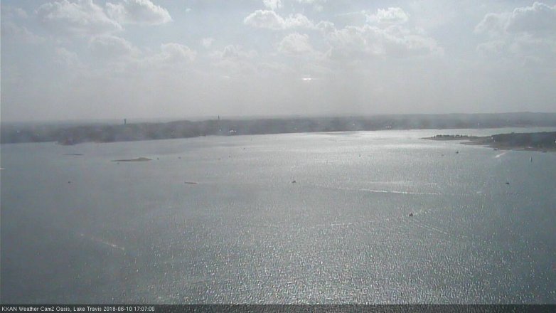 Lake Travis webcam, June 10, 2018 4:10 PM CT