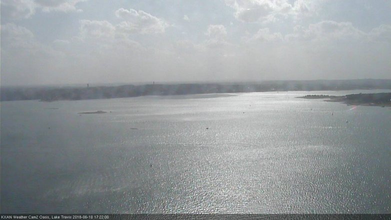 Lake Travis webcam, June 10, 2018 4:25 PM CT