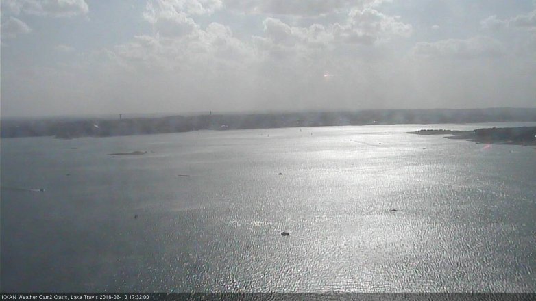 Lake Travis webcam, June 10, 2018 4:35 PM CT
