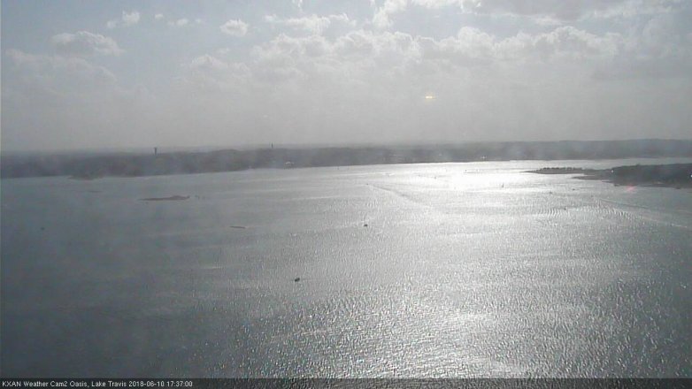 Lake Travis webcam, June 10, 2018 4:40 PM CT