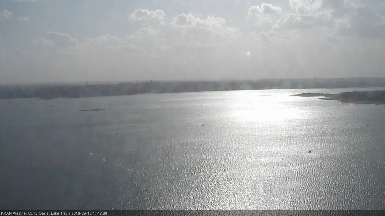 Lake Travis webcam, June 10, 2018 4:50 PM CT