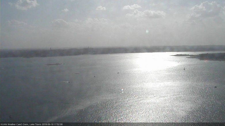 Lake Travis webcam, June 10, 2018 4:55 PM CT