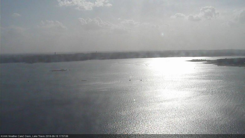 Lake Travis webcam, June 10, 2018 5:00 PM CT