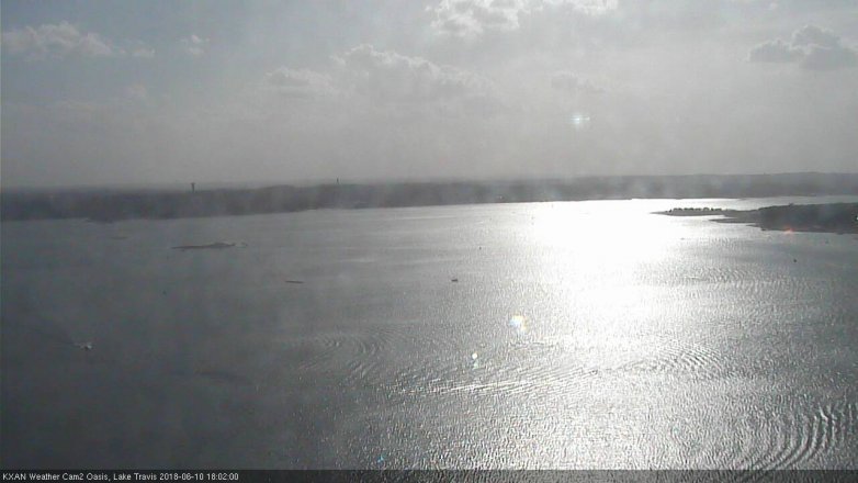 Lake Travis webcam, June 10, 2018 5:05 PM CT