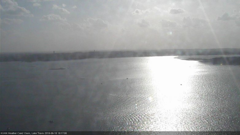 Lake Travis webcam, June 10, 2018 5:20 PM CT