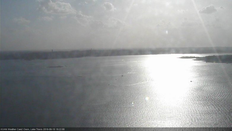 Lake Travis webcam, June 10, 2018 5:25 PM CT