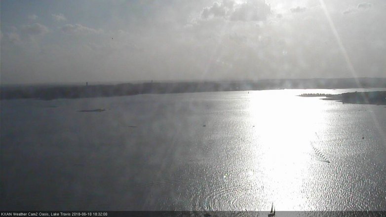Lake Travis webcam, June 10, 2018 5:35 PM CT